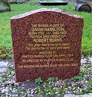 Gavin Hamilton's Gravestone, Mauchline, East Ayrshire, Scotland.jpg
