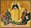 Giovanni di Paolo St. Thomas Aquinas Confounding Averroës