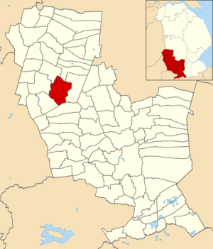 Grantham unparished area UK locator map