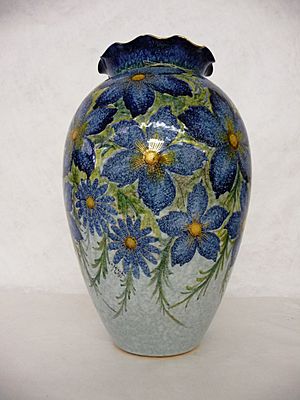 Italian Glazed Earthenware Vase-QM r