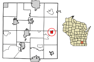 Location of Sullivan in Jefferson County, Wisconsin.