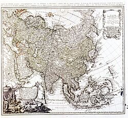 Johann Matthias Hass - Map of Asia - 1744 (posthumous)
