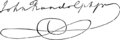 John Randolph of Roanoke signature