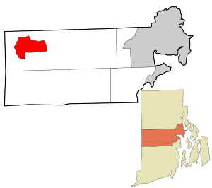 Location in Kent County and the state of Rhode Island