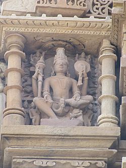 Khajuraho India, Kandariya Mahadev Temple, Vishnu Sculpture.jpg