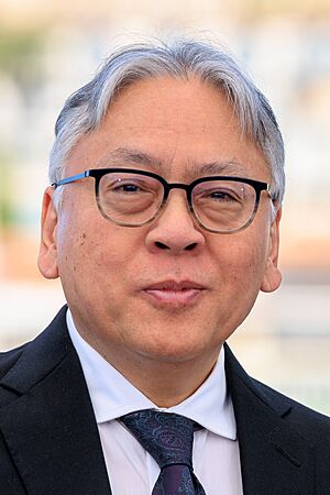 Potratits of Kazuo Ishiguro at the 2025 Cannes Festival