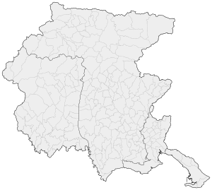 Map of municipalities of Friuli-Venezia Giulia - Italy