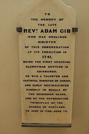 Memorial to Rev Adam Gib, from Bristo St Secession Church, National Museum of Scotland