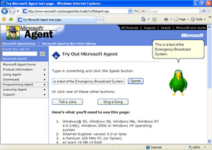 Microsoft Agent test page