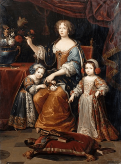 Mignard, after - Elisabeth Charlotte of the Palatinate, Duchess of Orléans, and her children - Versailles