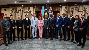 Nancy Pelosi at Embassy of the United States, Kuala Lumpur