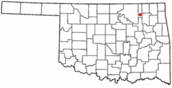 Location of Ramona, Oklahoma