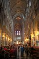 Paris Notre-Dame cathedral interior nave east 01b