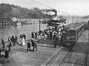 Pier in Coeur d'Alene, Idaho (circa 1908)