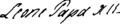 Pope Leo XII signature
