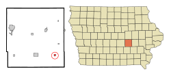 Location of Deep River, Iowa