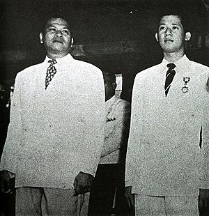 Ramon Magsaysay and Ninoy Aquino 1951