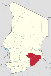 Map of Chad showing Salamat.