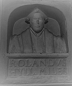 Sir Rowland Hill Bust in the school at Market Drayton