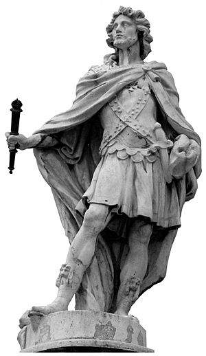 Statue of Rechiar, Suebic King of Galicia (sculpted 1750–1753), Royal Palace of Madrid, Spain - 20080109-ret