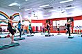 Step Aerobics Class at a Gym