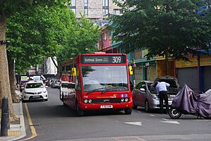 TfL Route 309 on Ettrick Street, Tower Hamlets