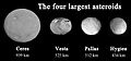 The Four Largest Asteroids