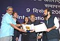 The Minister for Information & Broadcasting and Culture, Shri S. Jaipal Reddy presenting the Golden Peacock Award for the best film by an Asian Director to Mr. Asghar Farhadi