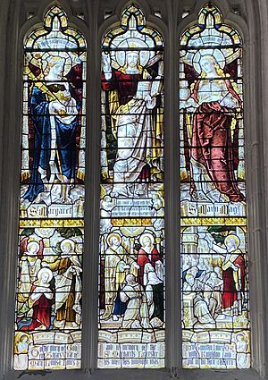 Timothy and Mary Jones window (closeup) - St Margaret's Church, Leicester
