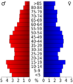 USA Montgomery County, Kansas age pyramid