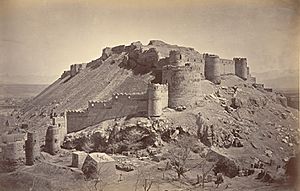 Upper Bala Hissar from west Kabul in 1879