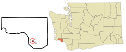 Location of Cathlamet, Washington