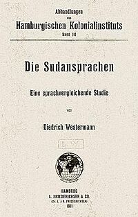 Westermann 1911 Sudansprachen cover