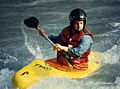 Whitewater kayaking Isere