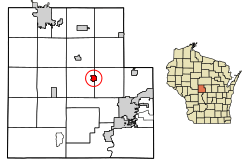 Location of Vesper in Wood County, Wisconsin.