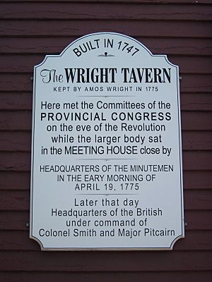 Wright Tavern plaque