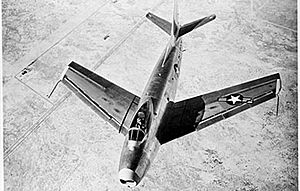XP-86 Sabre Over Mojave Desert 1947