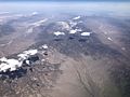 2022-03-24 19 40 47 UTC minus 7 View from an airplane looking north across north-central Nye County, Nevada, with the Monitor Range visible ahead, West Stone Cabin Valley below, Little Fish Lake Valley to the right and Monitor Valley to the left