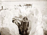 Alaskan Inuit winter home 1900