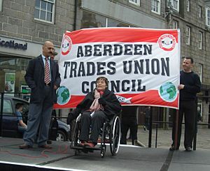 Anne Addresses May Day Rally in 2008