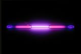 Glass tube shining purple