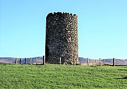 Ballantrae's Vaulted Tower Windmill, Mill Hill, South Ayrshire - view up from the cliff.jpg