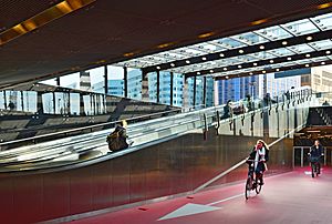 Bike entrance Rotterdam Central Station