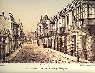Calles de la Coca and de Badegones (Lima) 1866