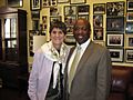 Calvin Earl with Congresswoman Rosa DeLauro