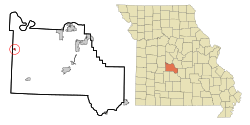 Location of Climax Springs, Missouri