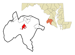 Location of La Plata, Maryland