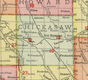 Chickasaw County Iowa 1903