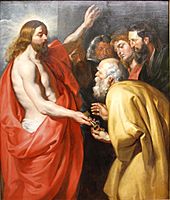 Christ giving the Keys of Heaven to St. Peter by Peter Paul Rubens - Gemäldegalerie - Berlin - Germany 2017