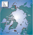Circumpolar coastal human population distribution ca. 2009